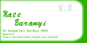 mate buranyi business card